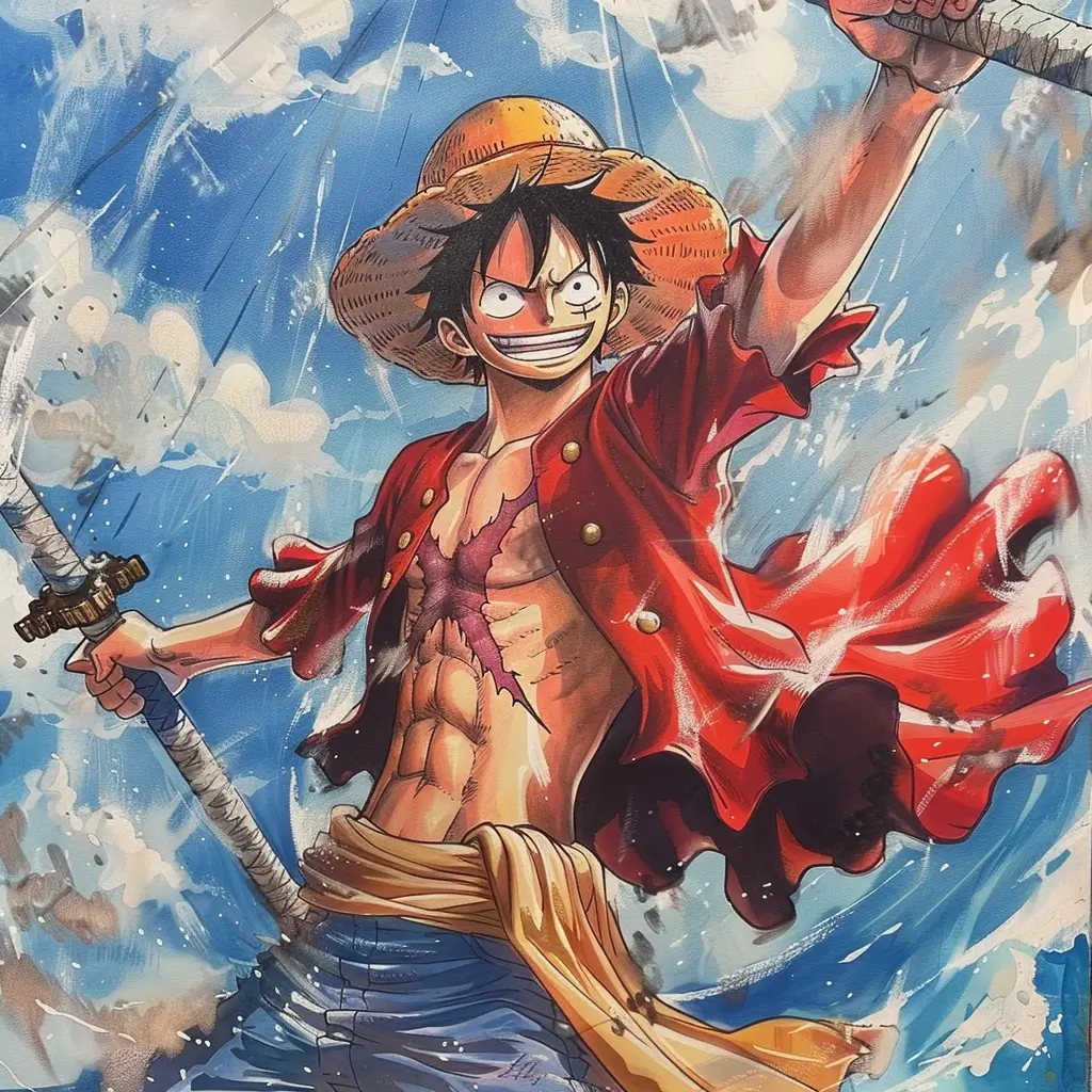 An artistic representation of the vibrant and adventurous world of One Piece.