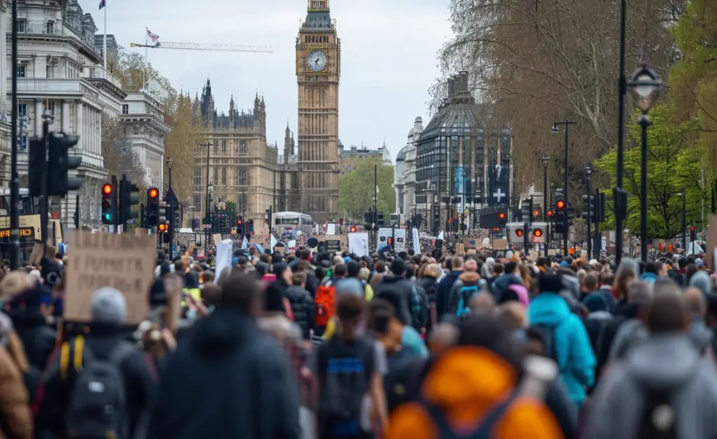 protests in london today